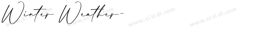 Winter Weather字体转换